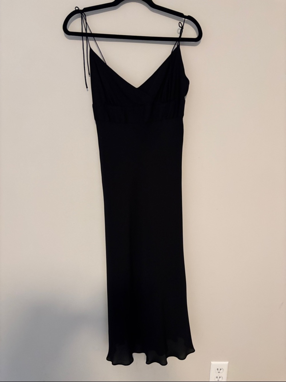 J. Crew 100% silk black mid length dress size 4